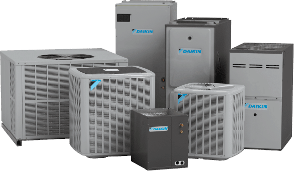 New daikin hvac units of different sizes